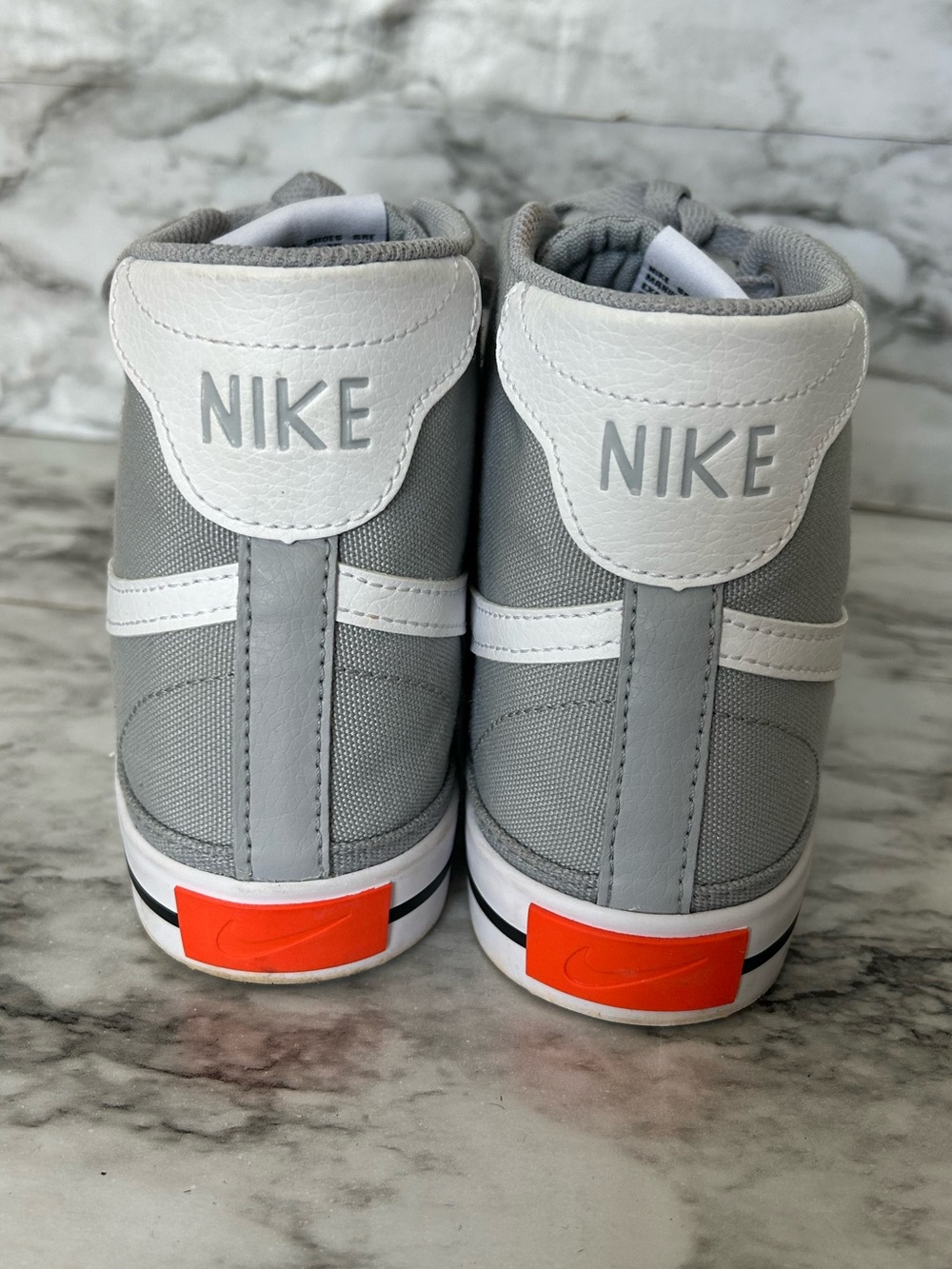 Nike | men’s size 8 women’s size 9.5 Court Legacy Canvas Mid US Wolf Grey/white - Picture 4 of 11